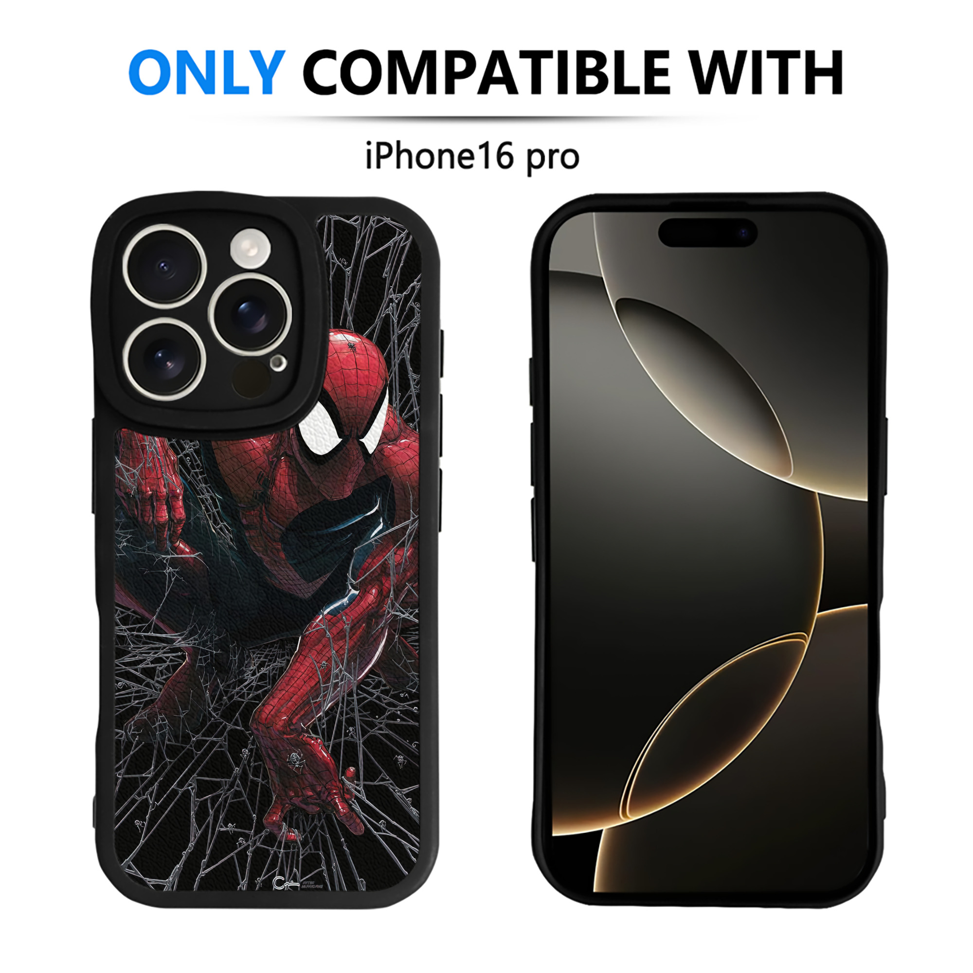 Spider Man スパイダーマン 【iPhone 16シリーズ対応】シリコンスマホケース（レザー調） 材質：シリコン